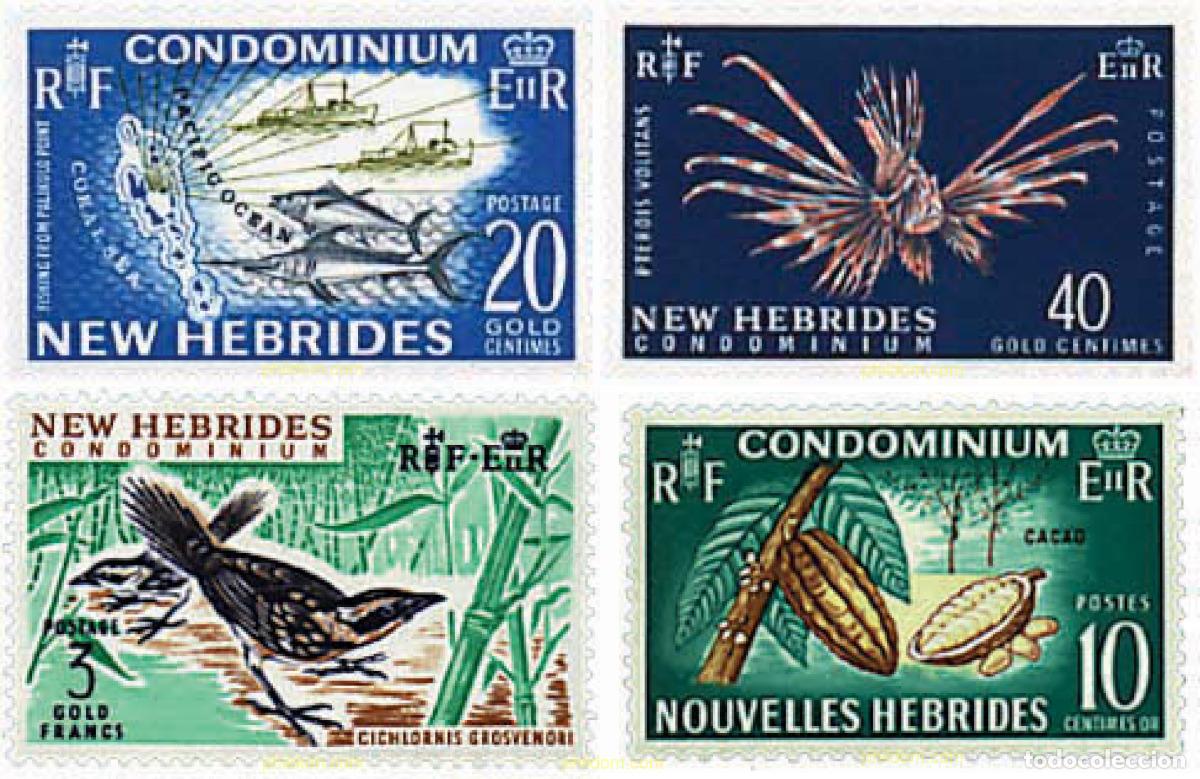 Sellos: 639240 HINGED NUEVAS HEBRIDAS 1965 FLORA Y FAUNA