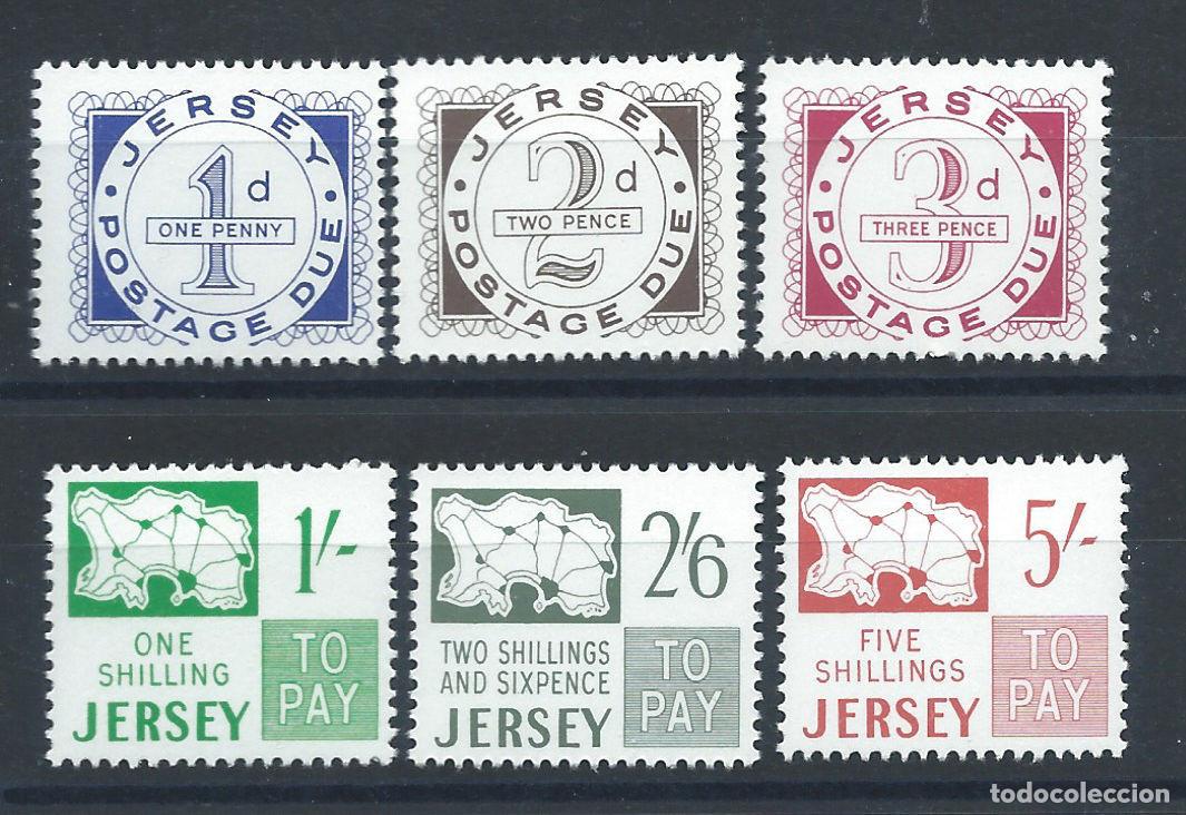 Sellos: Jersey Taxe N&deg;1/6** (MNH) 1969 - Chiffre et Carte