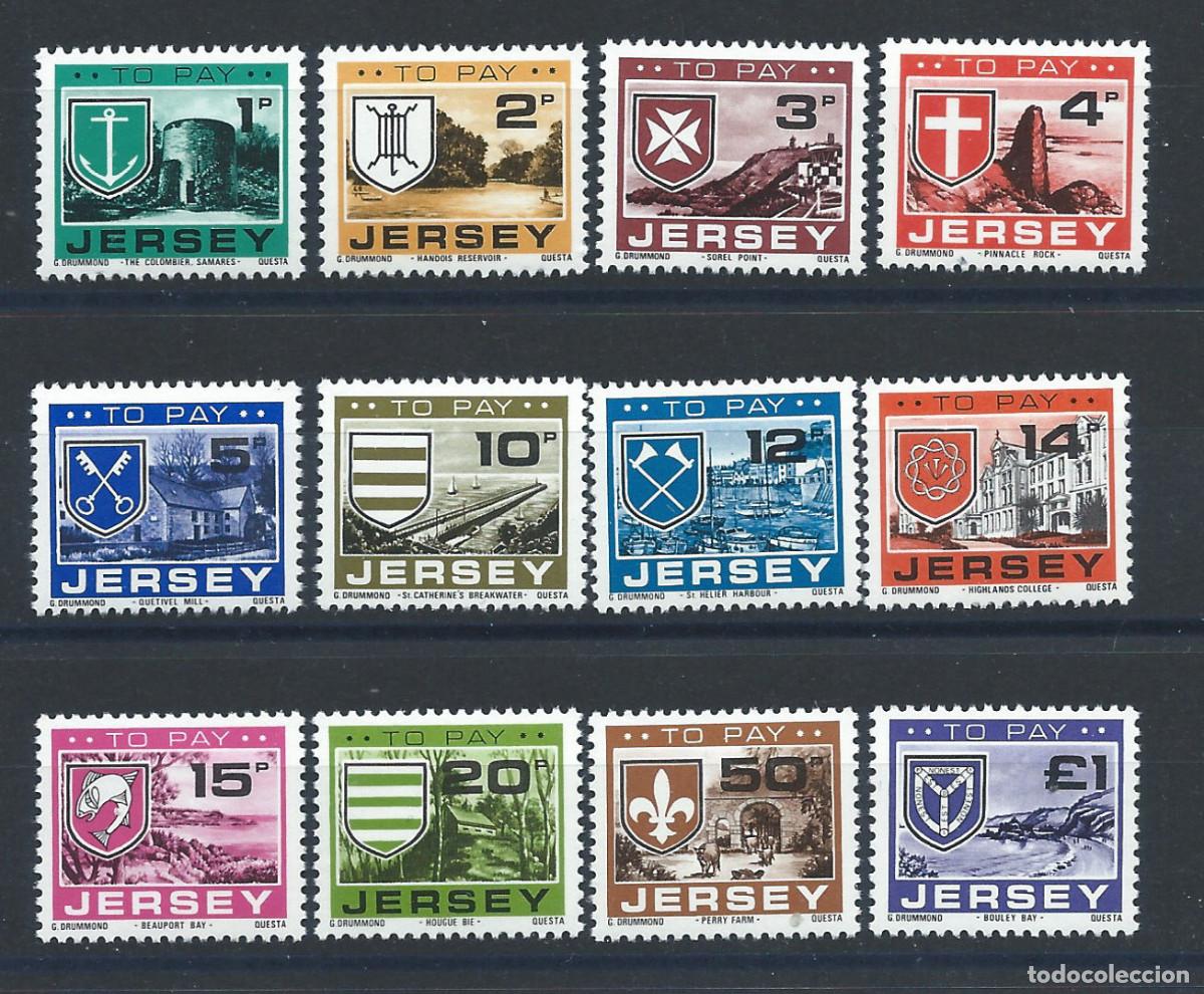 Sellos: Jersey Taxe N&deg;21/32** (MNH) 1978 - Vue de Jersey et Armoiries