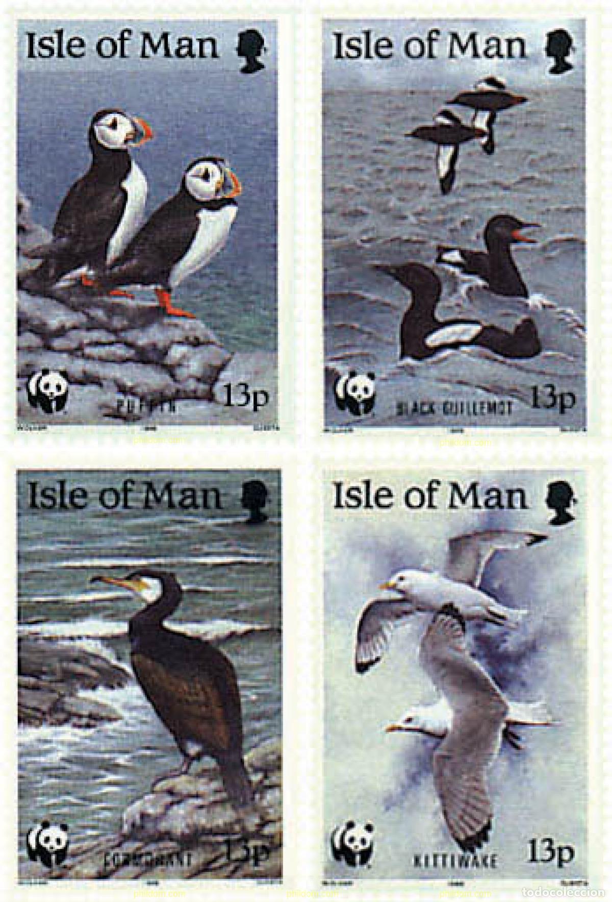 Sellos: 75079 MNH MAN 1989 AVES MARINAS WWF