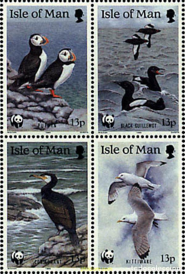 Sellos: 305998 MNH MAN 1989 AVES MARINAS WWF