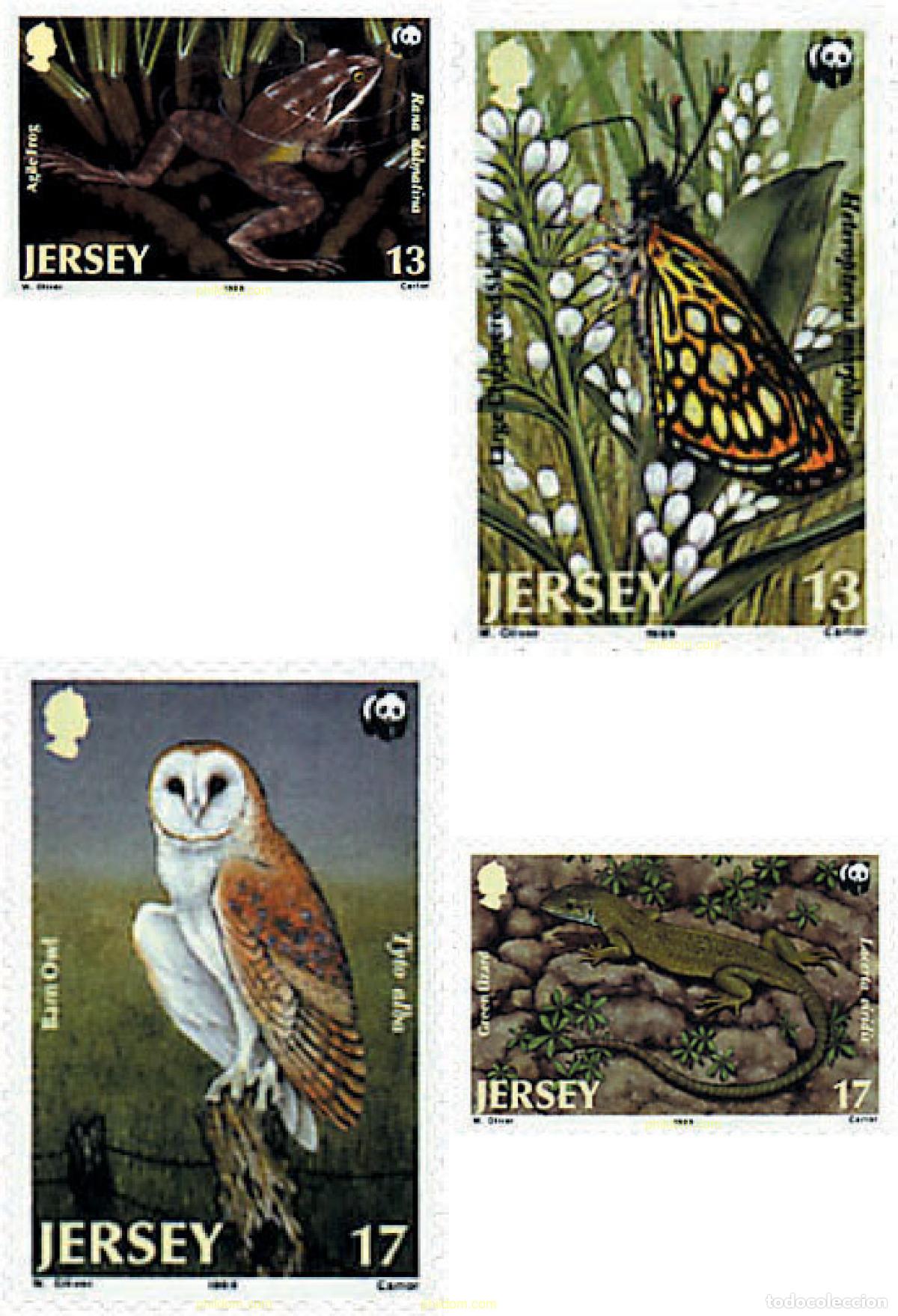 Sellos: 94910 MNH JERSEY 1989 VIDA SALVAJE DE JERSEY