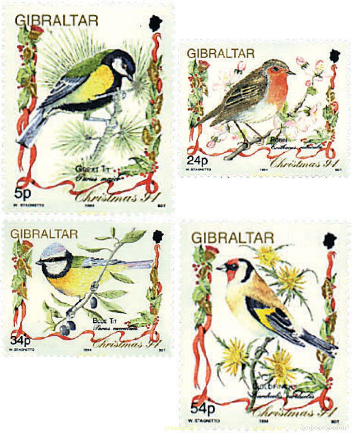 Sellos: 84286 MNH GIBRALTAR 1994 NAVIDAD. AVES