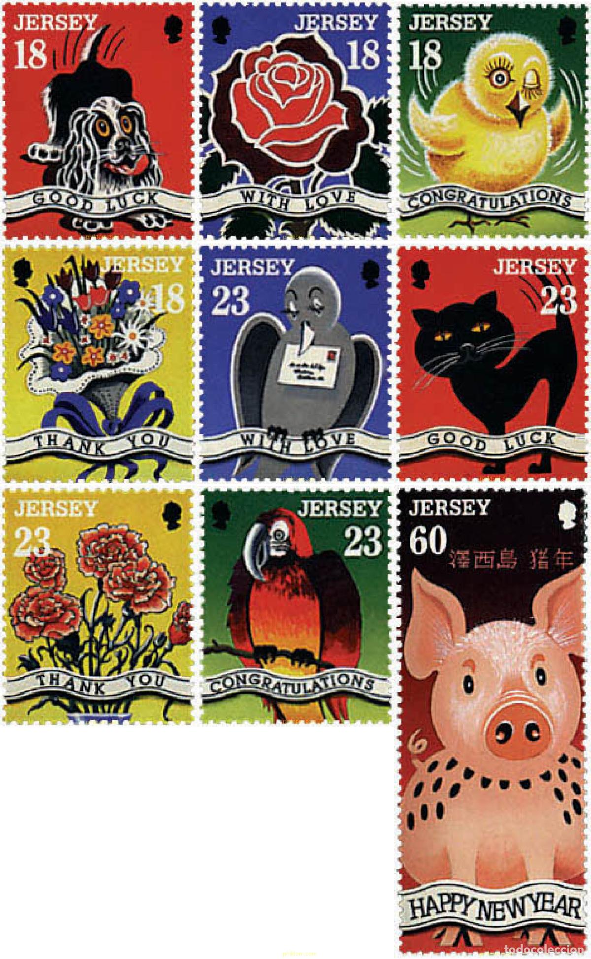 Sellos: 91931 MNH JERSEY 1995 SELLOS DE BUENOS DESEOS