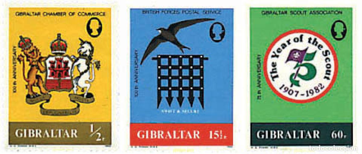 Sellos: 83487 MNH GIBRALTAR 1982 ANIVERSARIOS