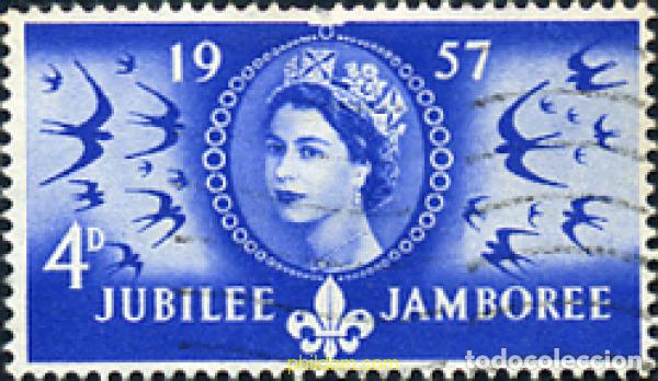 Sellos: 281264 USED GRAN BRETA&Ntilde;A 1957 CENTENARIO DE LORD BADEN-POWELL Y 50 ANIVERSARIO DEL ESCULTISMO