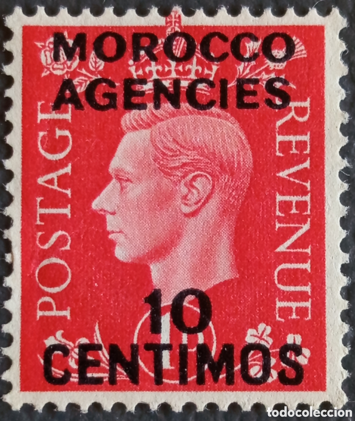 Sellos: Sello Agencias en Marruecos - Zona Espa&ntilde;ola (1937-1952) Rey Jorge VI 10 C&eacute;ntimos Mi. 182 MH