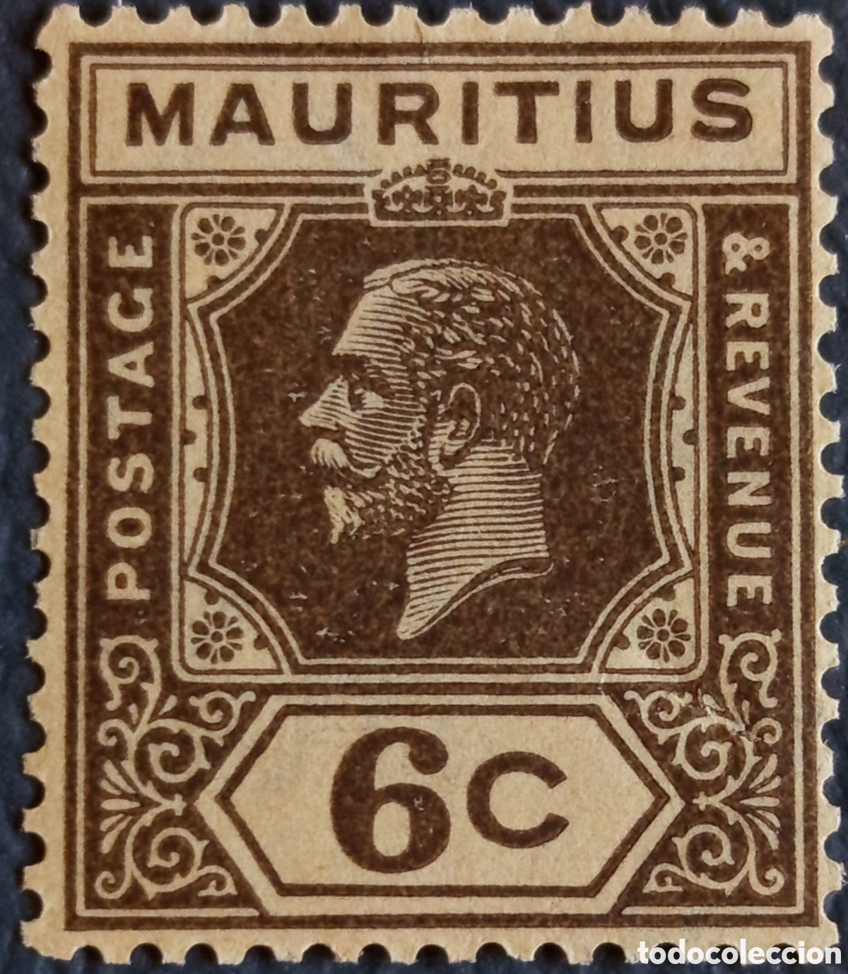 Sellos: Sello Mauricio 1913 Rey Jorge V 6c SG 228 MNH.