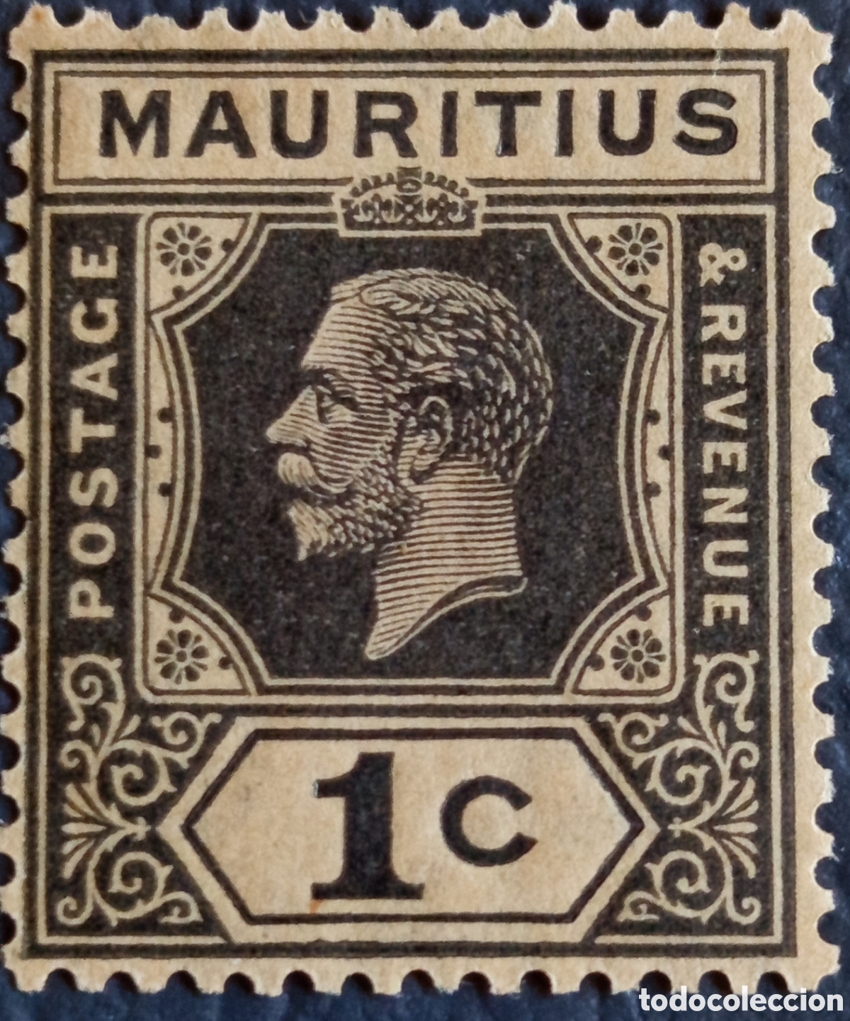 Sellos: Sello Mauricio 1921/34 Rey Jorge V 1c Negro SG 223 MNH.
