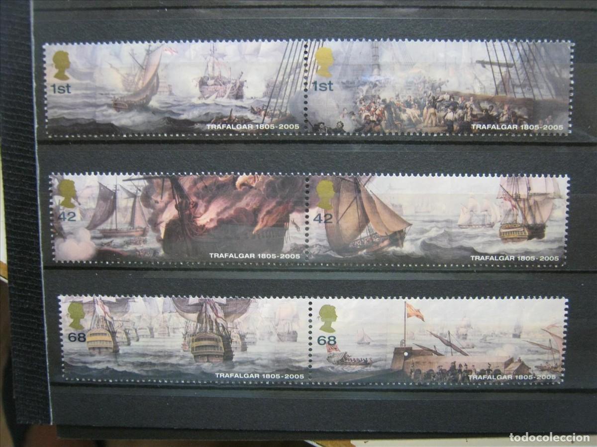 Sellos: GRAN BRETA&Ntilde;A 2005 TRAFALGAR SERIE YVERT 2694/2699 MNH** SIN CHARNELA LUJO.