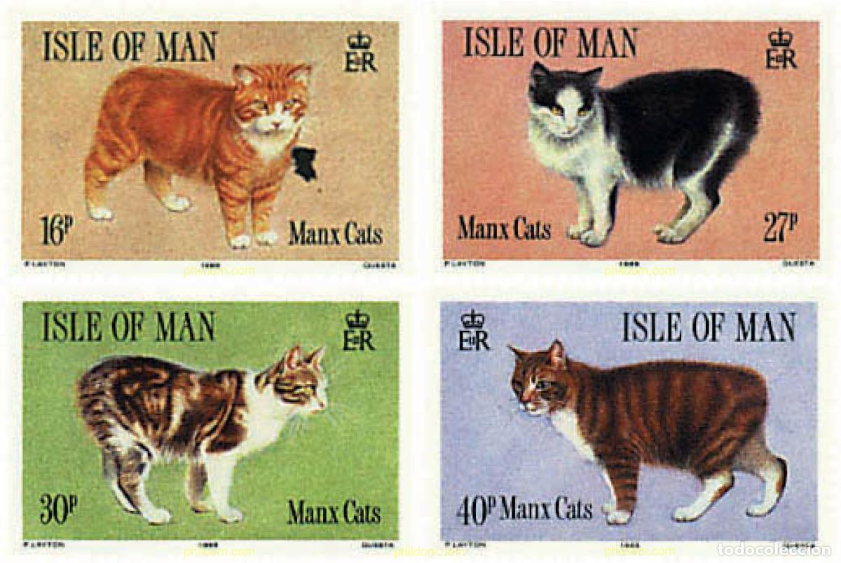 Sellos: 66397 MNH MAN 1989 GATOS DE LA ISLA DE MAN