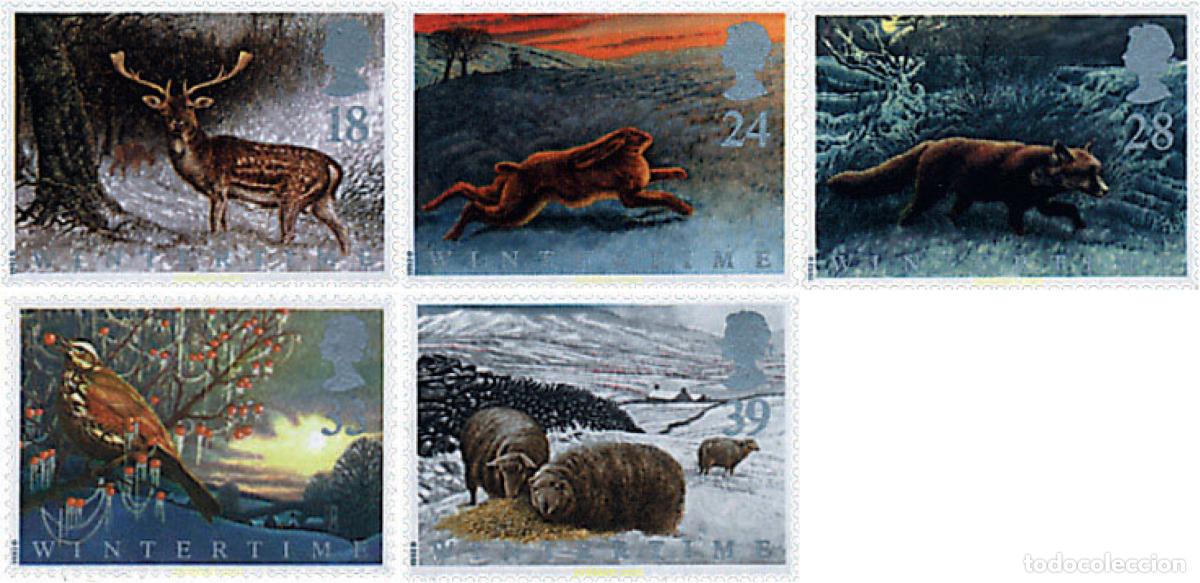 Sellos: 66151 MNH GRAN BRETA&Ntilde;A 1992 ANIMALES EN INVIERNO