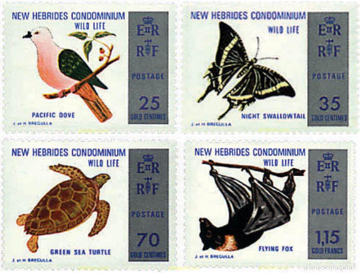 Sellos: 609732 MNH NUEVAS HEBRIDAS 1974 VIDA SALVAJE DE NUEVAS HEBRIDAS