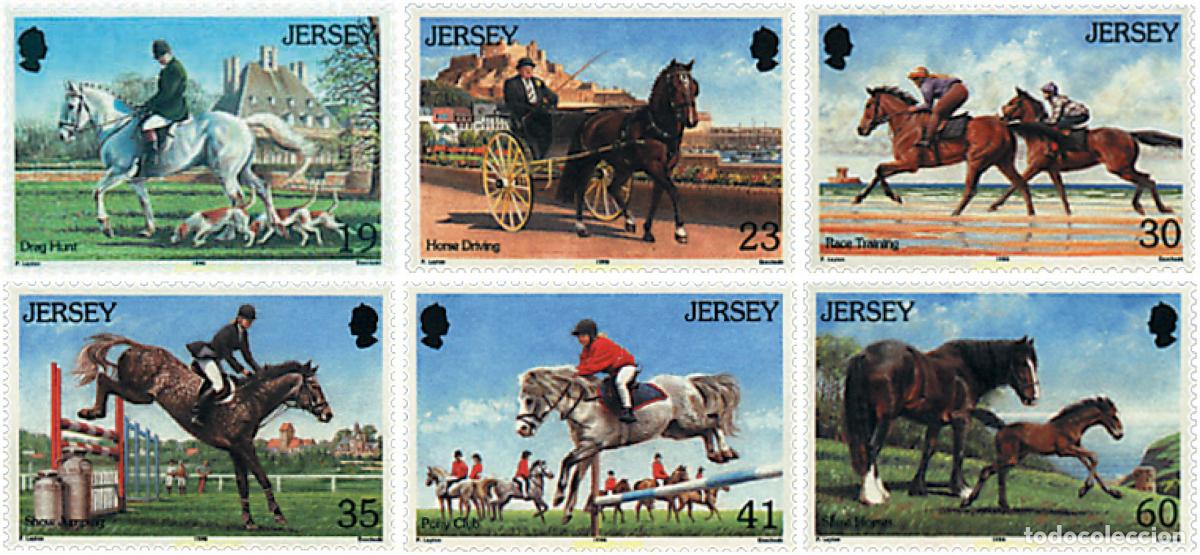 Sellos: 66645 MNH JERSEY 1996 60 ANIVERSARIO DE LA JERSEY HORSE DRIVING