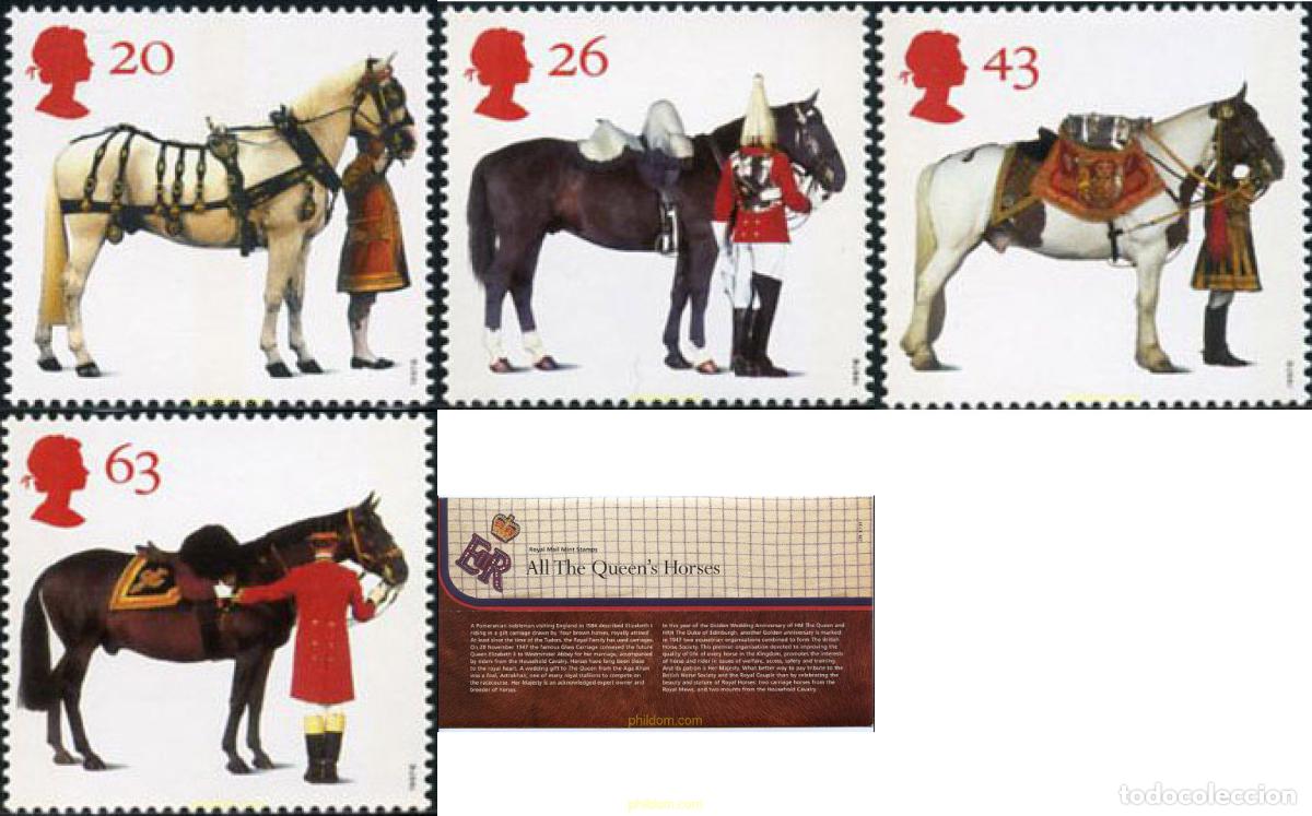 Sellos: 215764 MNH GRAN BRETA&Ntilde;A 1997 50 ANIVERSARIO DE LA SOCIEDAD ECUESTRE BRITANICA