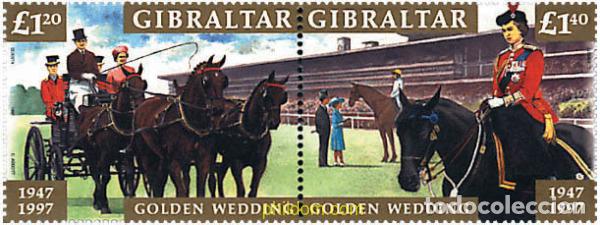 Sellos: 4764 MNH GIBRALTAR 1997 BODAS DE ORO DE LA REINA ISABEL II