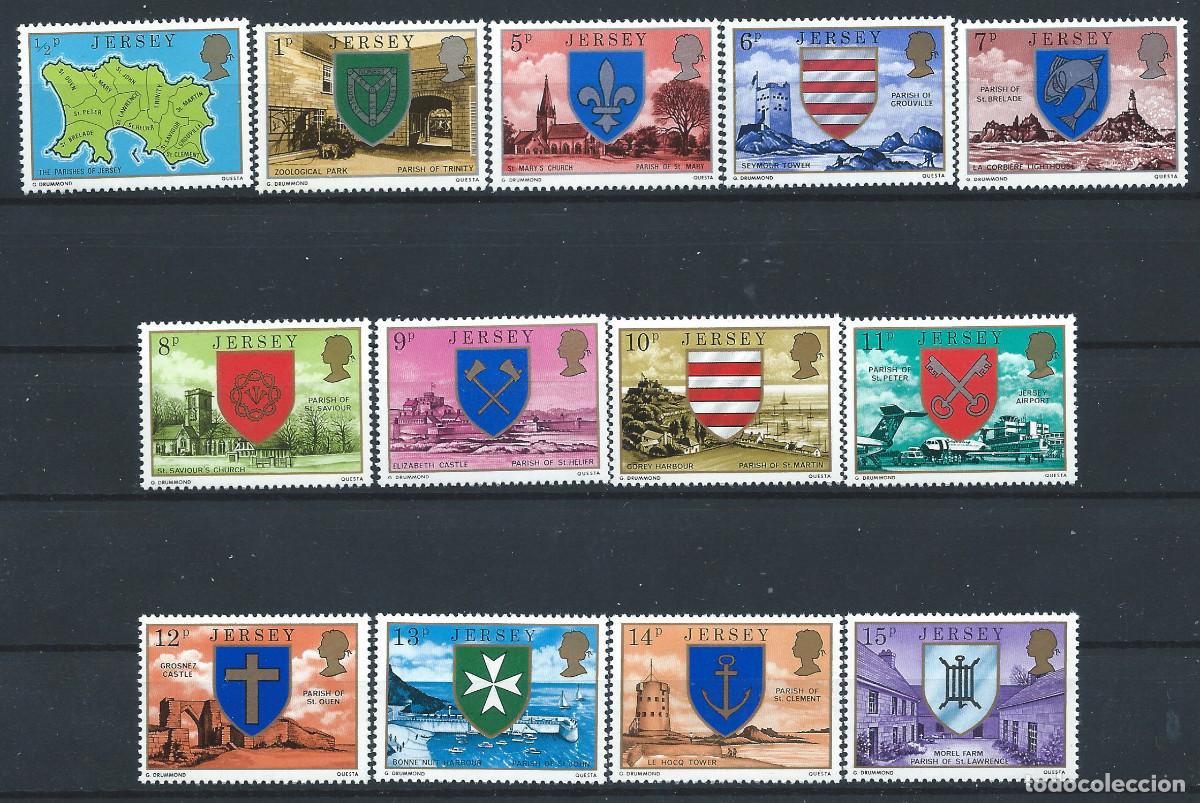 Sellos: Jersey N&deg;125/37** (MNH) 1976 - Armoiries et paroisses de Jersey