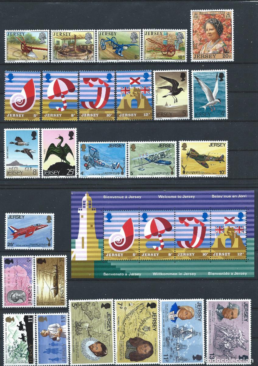 Sellos: Jersey Lot 25 Tp + 1 Bloc Neuf** (MNH) Entre 1975 et 76 - Sujets divers