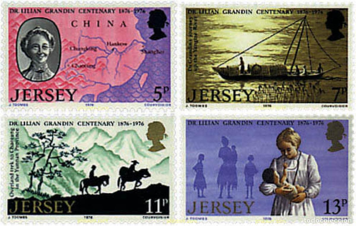 Sellos: 66496 MNH JERSEY 1976 CENTENARIO DEL NACIMIENTO DE LILIAN GRANDIN