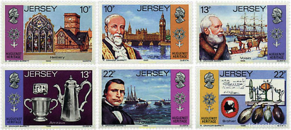 Sellos: 66576 MNH JERSEY 1985 PATRIMONIO HUGONOTE