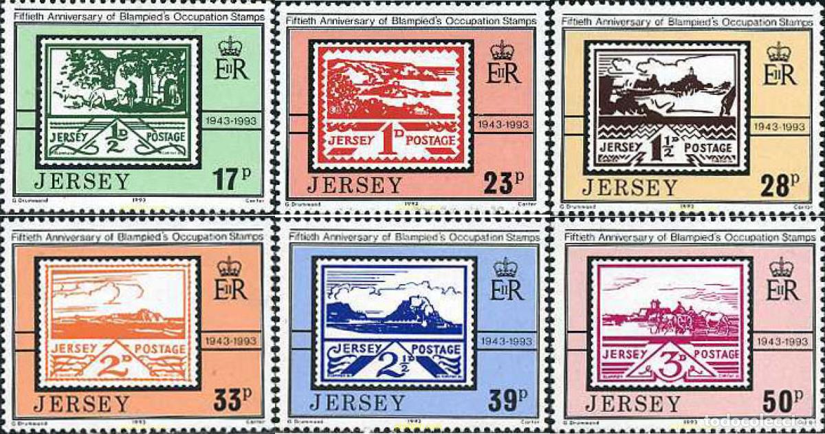 Sellos: 66633 MNH JERSEY 1993 50 ANIVERSARIO DE LOS PRIMEROS SELLOS