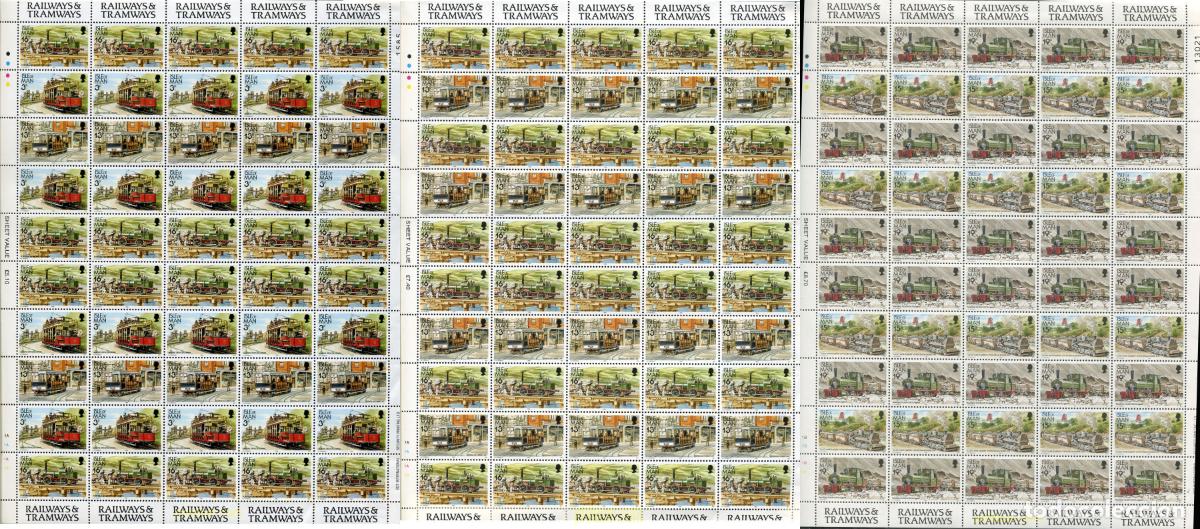 Sellos: 336227 MNH MAN 1988 TRENES Y TRANVIAS