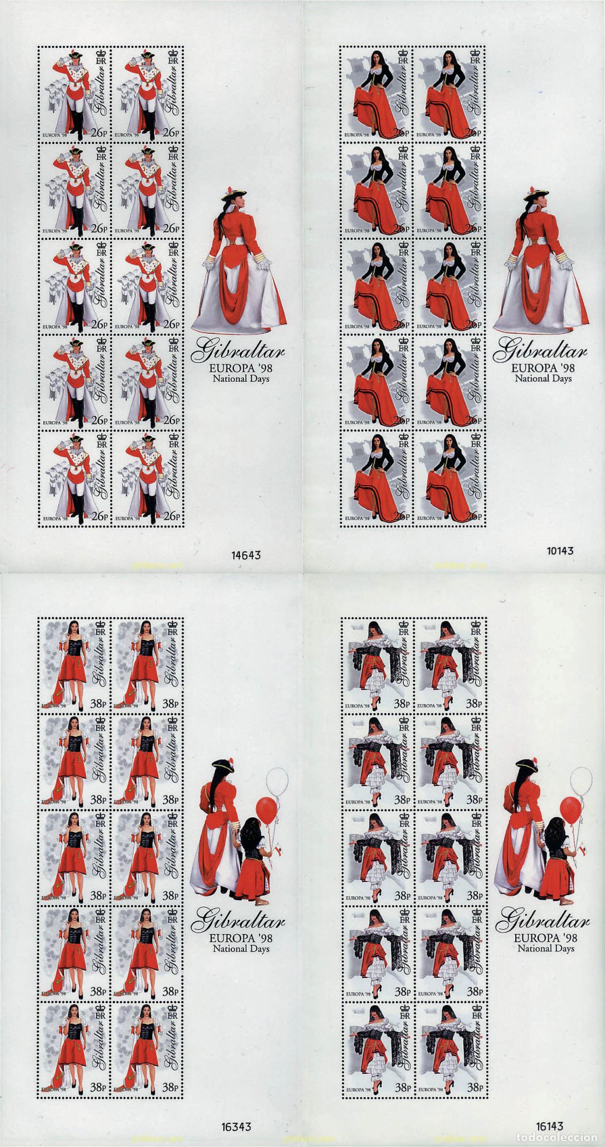 Sellos: 7698 MNH GIBRALTAR 1998 EUROPA CEPT. FESTIVALES Y FIESTAS NACIONALES