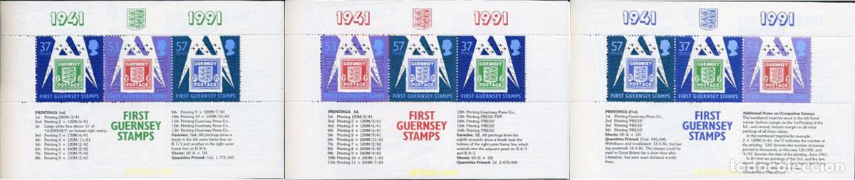 Sellos: 597690 MNH GUERNSEY 1991 50 ANIVERSARIO DEL PRIMER SELLO DE LA ISLA