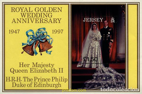 Sellos: 41622 MNH JERSEY 1997 BODAS DE ORO DE LA REINA ISABEL II