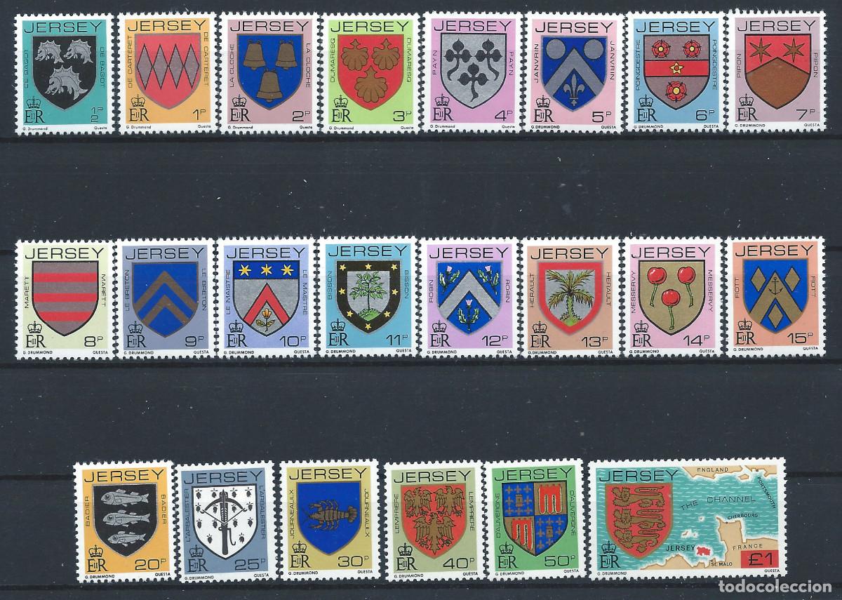 Sellos: Jersey N&deg;236/46 + 258/63 + 267/71** (MNH) 1981/82 - Blasons