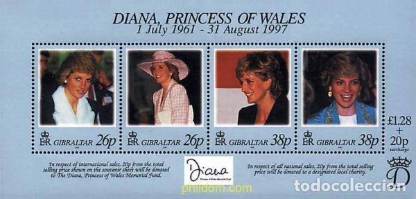 Selos: 84320 MNH GIBRALTAR 1998 HOMENAJE A LA PRINCESA DIANA DE GALES