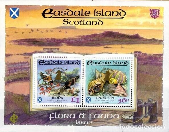 Sellos: EASDALE 1988 SHEET MNH CHESS OVERPRINTED AJEDREZ FAUNA AVES PAJAROS BIRDS CONCHAS SEASHELLS SHELLS