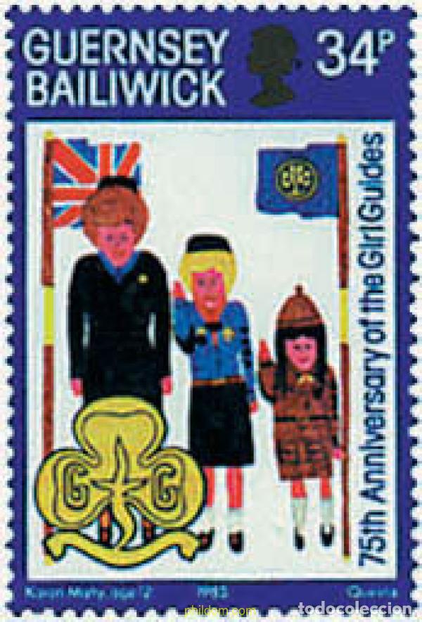 Timbres: 38114 MNH GUERNSEY 1985 75 ANIVERSARIO DEL ESCULTISMO FEMENINO