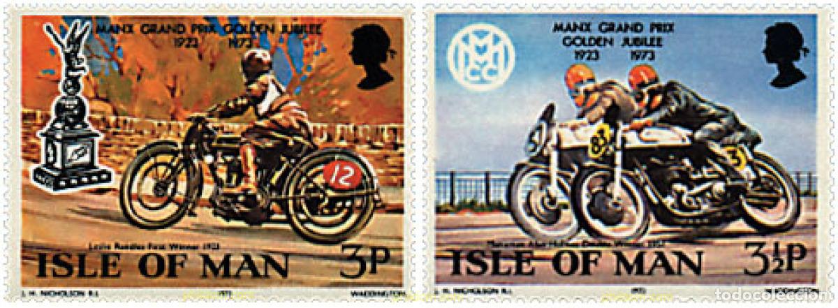 Francobolli: 229621 MNH MAN 1973 50 ANIVERSARIO DEL GRAN PREMIO MOTOCICLISTA