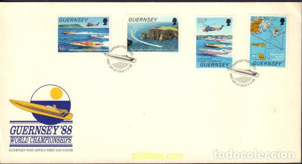 Francobolli: 376310 MNH GUERNSEY 1988 CAMPEONATOS DEL MUNDO DE MOTONAUTICA