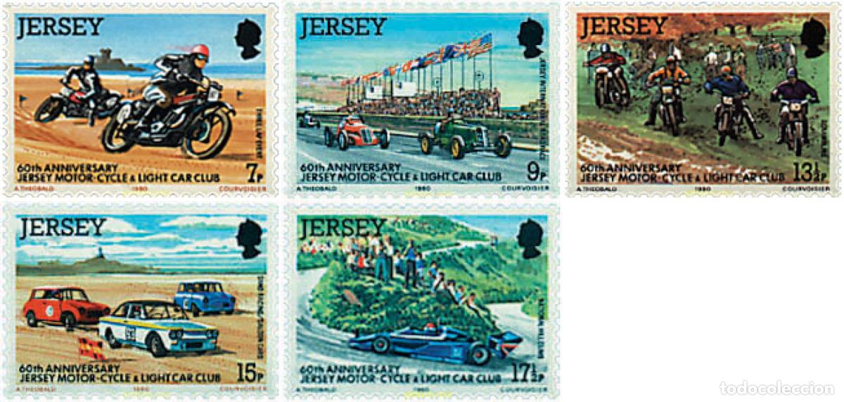 Sellos: 48658 MNH JERSEY 1980 60 ANIVERSARIO DEL CLUB DE AUTOMOVILISMO Y MOTOCICLISMO