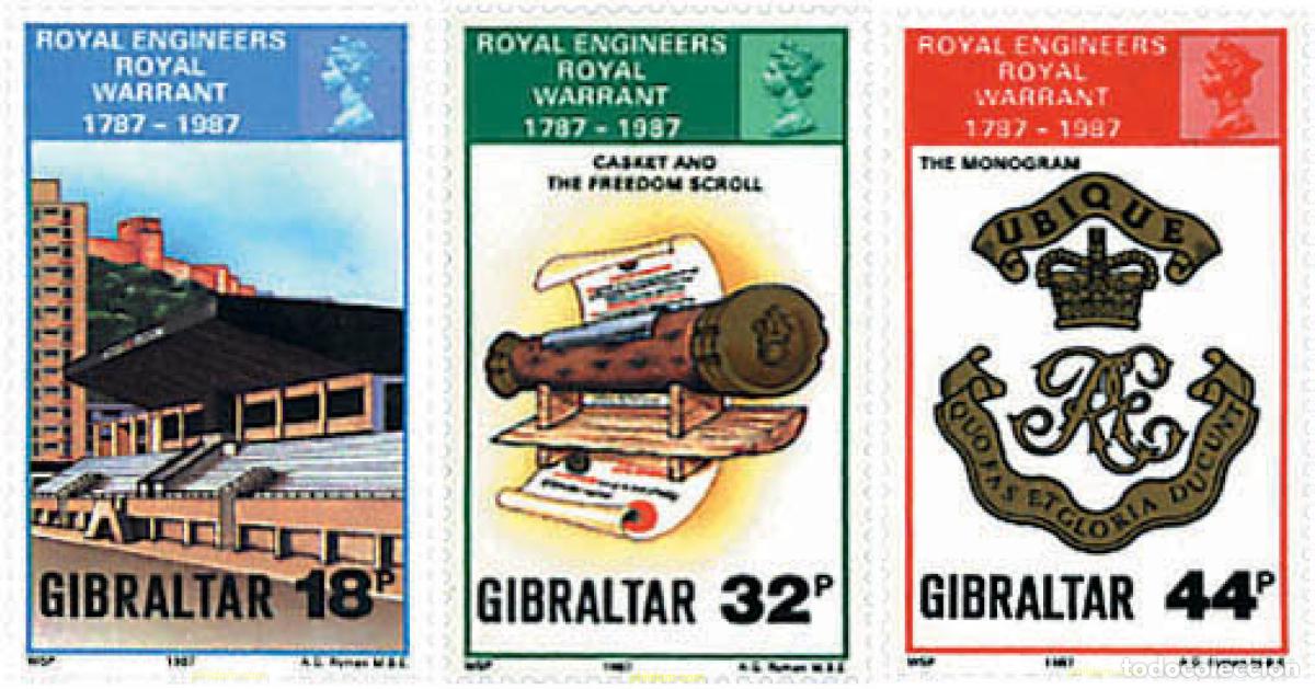 Sellos: 84257 MNH GIBRALTAR 1987 BICENTENARIO DEL CUERPO REAL DE INGENIEROS