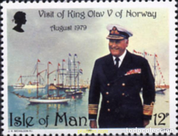 Sellos: 66330 MNH MAN 1980 VISITA DEL REY OLAV V DE NORUEGA