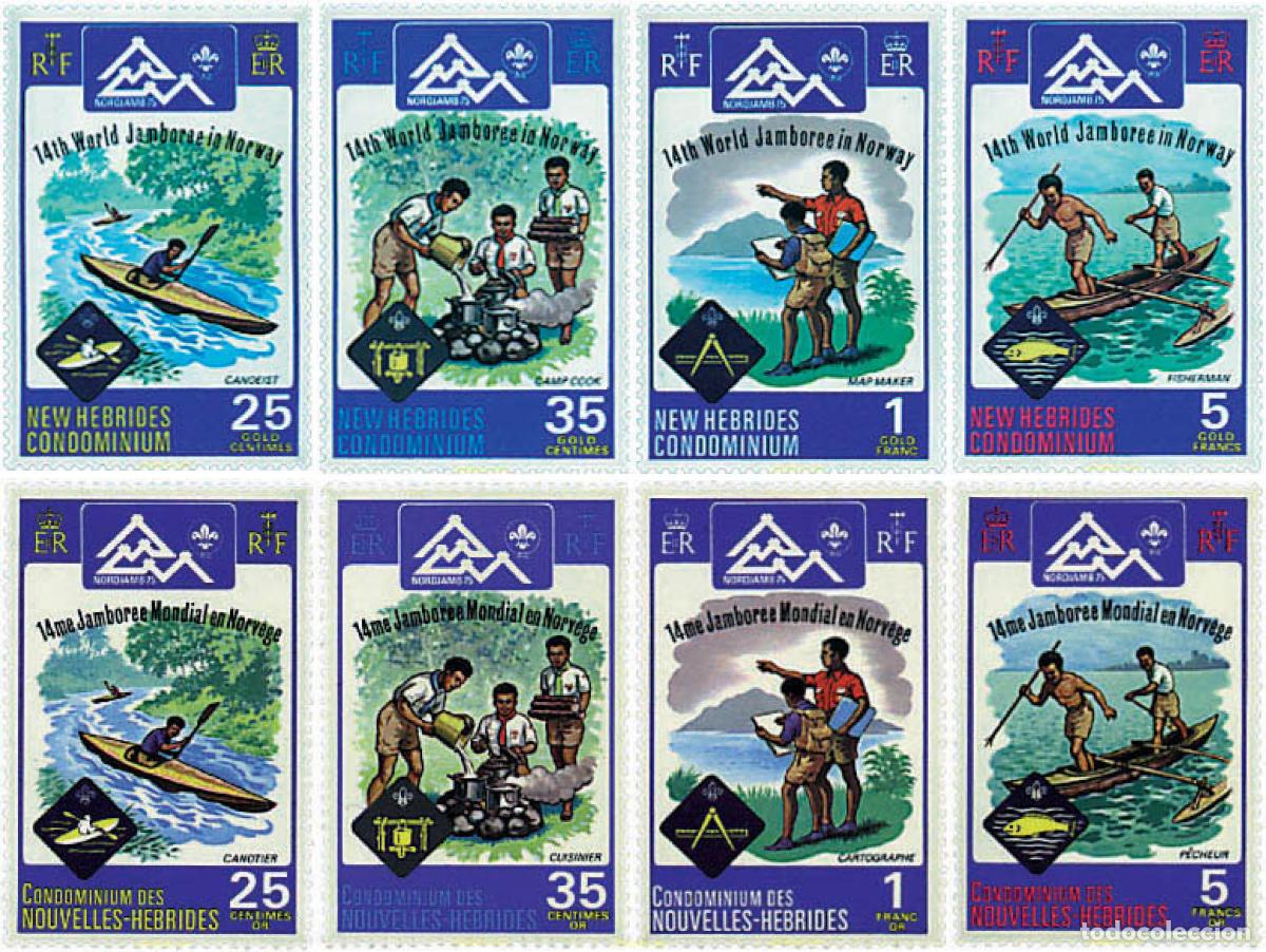 Sellos: 38925 MNH NUEVAS HEBRIDAS 1975 14 JAMBOREE MUNDIAL EN NORUEGA