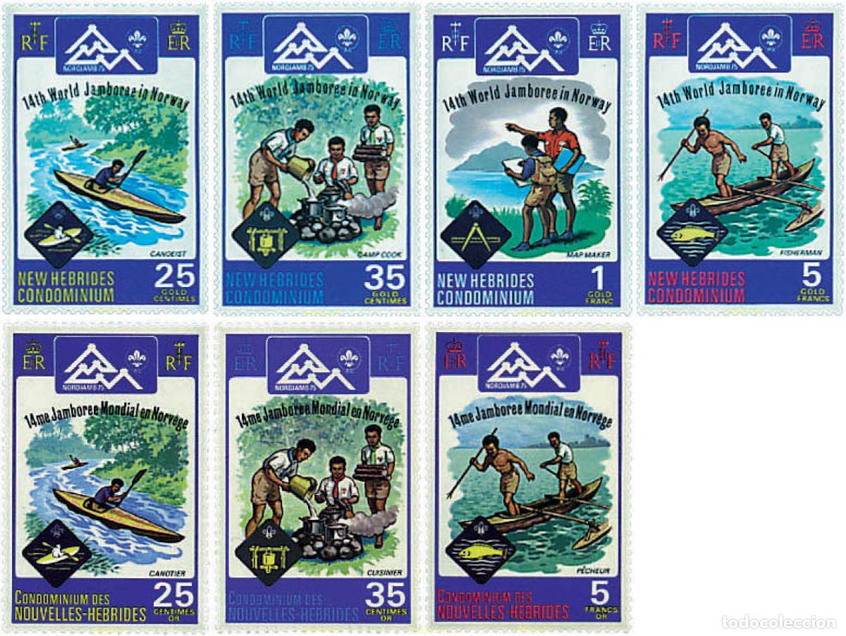 Sellos: 229767 MNH NUEVAS HEBRIDAS 1975 14 JAMBOREE MUNDIAL EN NORUEGA