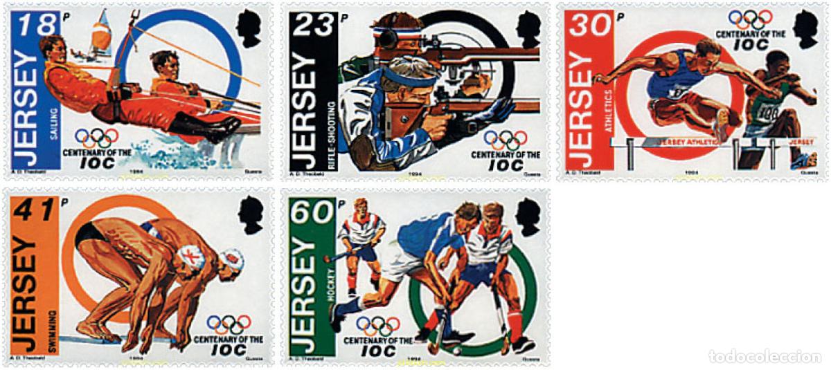 Sellos: 66638 MNH JERSEY 1994 CENTENARIO DEL COMITE OLIMPICO INTERNACIONAL