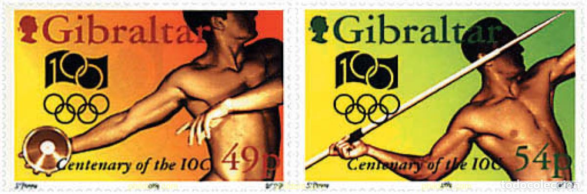 Timbres: 84285 MNH GIBRALTAR 1994 CENTENARIO DEL COMITE OLIMPICO INTERNACIONAL