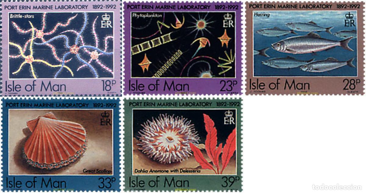 Sellos: 66412 MNH MAN 1992 CENTENARIO DEL LABORATORIO MARITIMO DE PORT ERIN