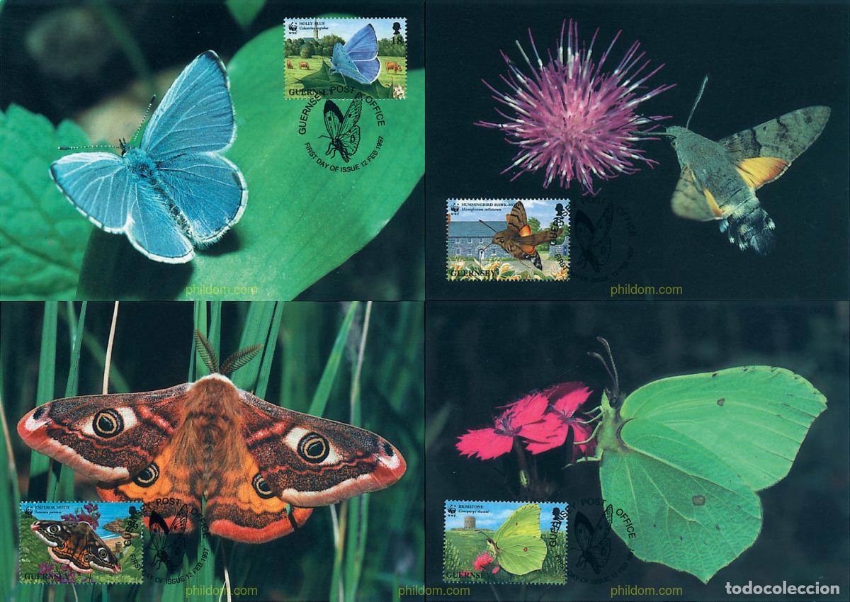 Sellos: 7440 MNH GUERNSEY 1997 MARIPOSAS Y POLILLAS