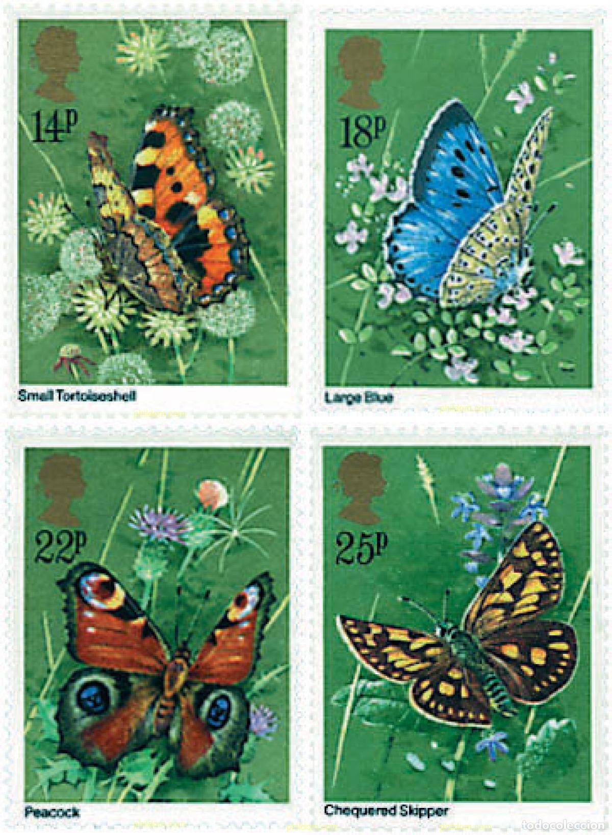 Sellos: 91213 MNH GRAN BRETA&Ntilde;A 1981 MARIPOSAS
