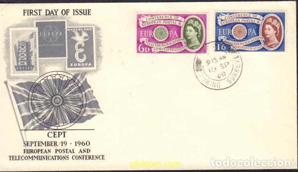 Sellos: 579129 MNH GRAN BRETA&Ntilde;A 1960 EUROPA CEPT. RUEDA CON 19 RADIOS
