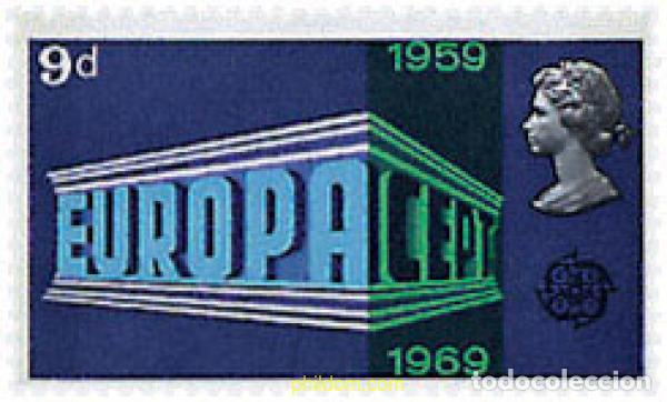 Francobolli: 211629 MNH GRAN BRETA&Ntilde;A 1969 EUROPA CEPT. ANIVERSARIOS
