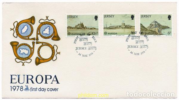 Francobolli: 23817 MNH JERSEY 1978 EUROPA CEPT. ARQUITECTURA