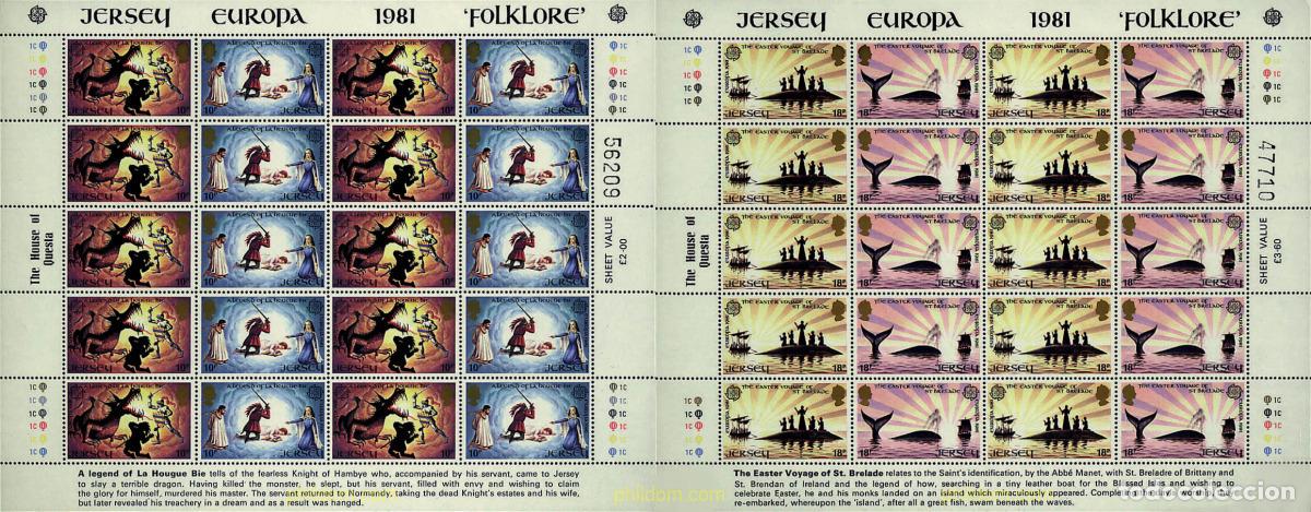 Sellos: 8925 MNH JERSEY 1981 EUROPA CEPT. FOLCLORE