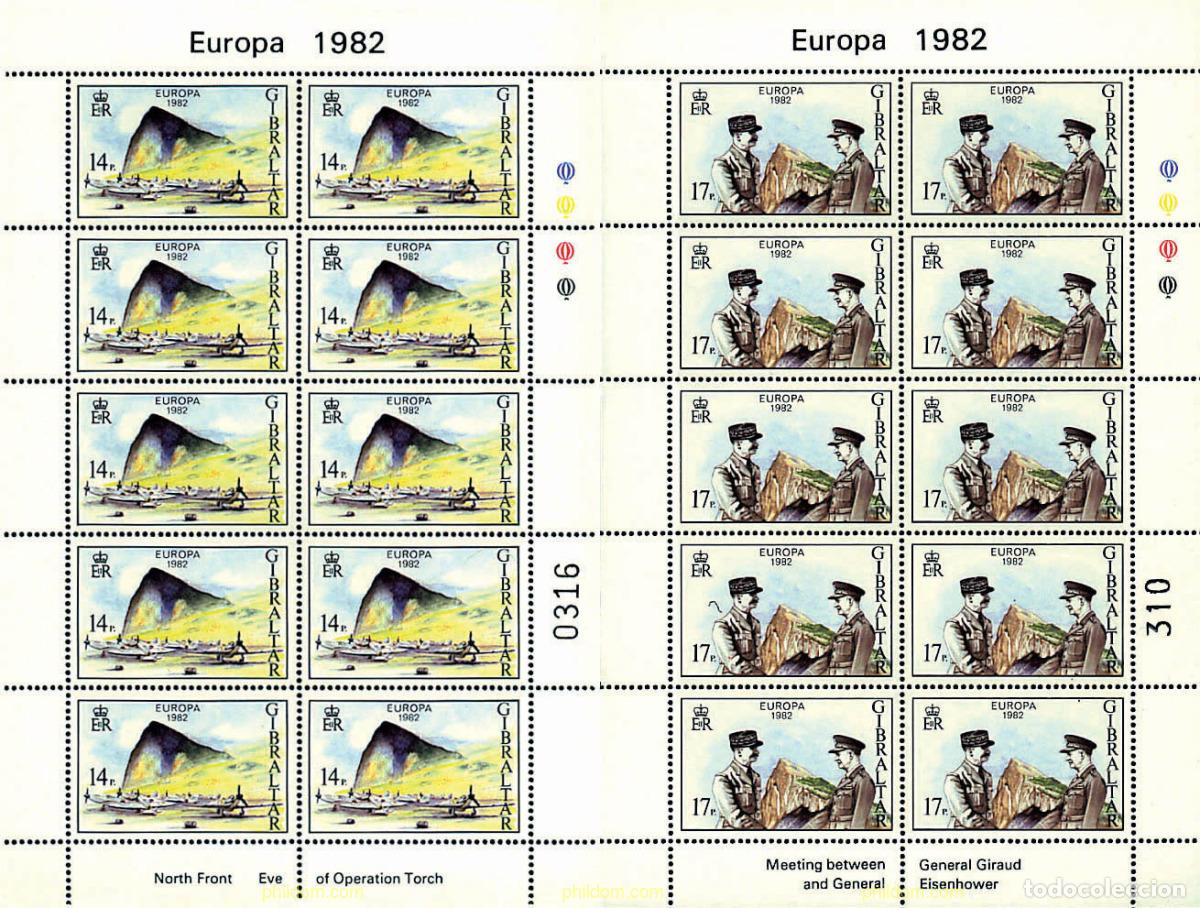 Sellos: 8931 MNH GIBRALTAR 1982 EUROPA CEPT. HISTORIA
